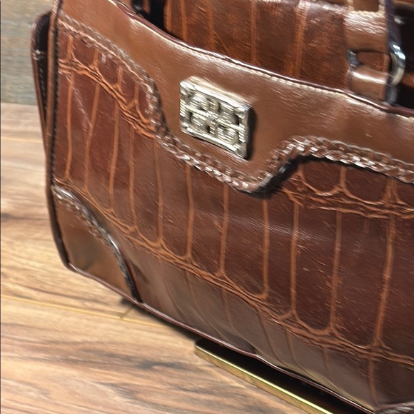 Bueno Chocolate Croc-Embossed Bag Vintage 90s to early 00s Phone Pocket GUC - Picture 4 of 16